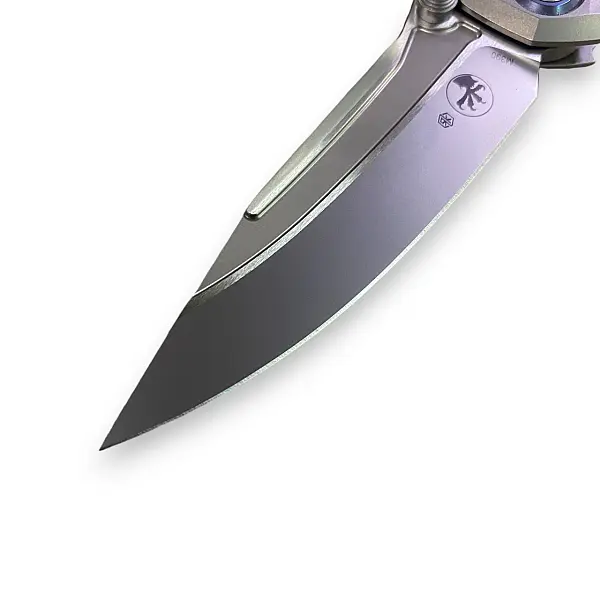 Microtech BRAVO MINI M390鋼/鈦合金鑲碳纖柄/水滴刃 <單一特價>-0