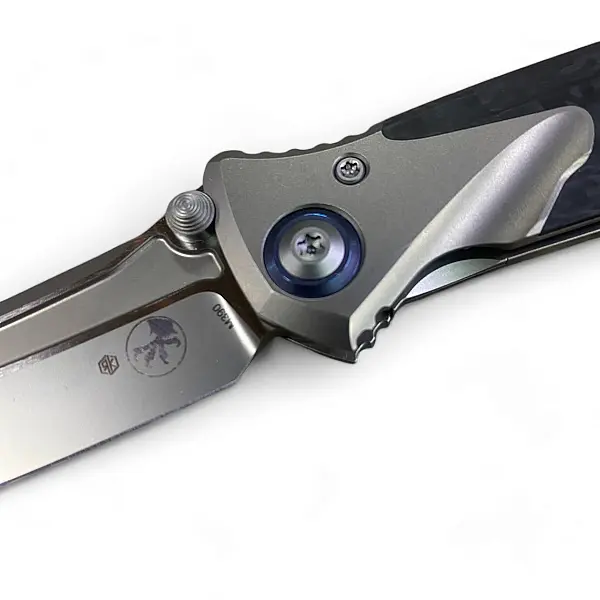 Microtech BRAVO MINI M390鋼/鈦合金鑲碳纖柄/水滴刃 <單一特價>-0