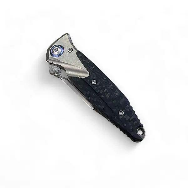 Microtech BRAVO MINI M390鋼/鈦合金鑲碳纖柄/水滴刃 <單一特價>-0