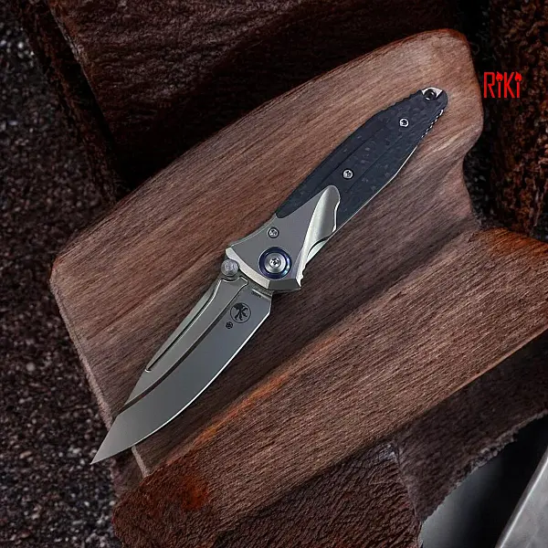 Microtech BRAVO MINI M390鋼/鈦合金鑲碳纖柄/水滴刃 <單一特價>-0