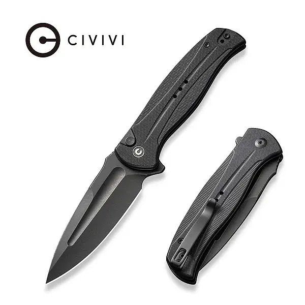 Civivi Incindie 黑G10柄/黑石洗刃/按鈕鎖折刀