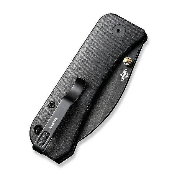 WEKNIFE Banter 黑麻電木柄/S35VN鋼/黑石洗刃折刀-0