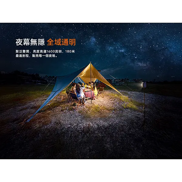 Fenix CL27R 聚泛光多功能戶外燈 1600流明/Type-C直充-冰川藍-0