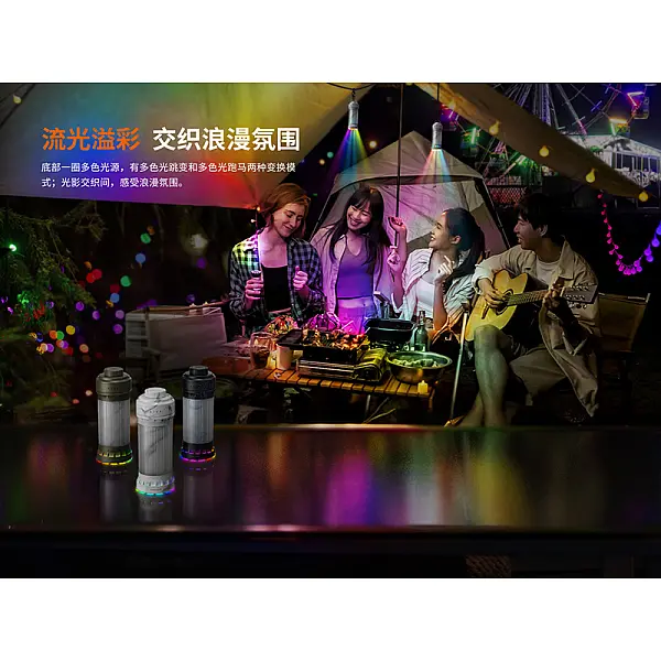 Fenix CL22R 小巧多功能氛圍燈 500流明/Type-C充電-極夜黑-0