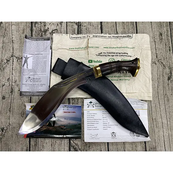 BUDHUNE KUKRI 經典廓爾克彎刀 5160鋼/半拋光/紫檀木柄-0