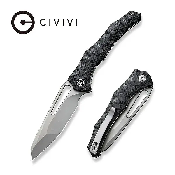 CIVIVI Spiny Dogfish黑G10柄銀刃折刀/14C28N鋼