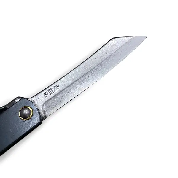 HIGONOKAMI 肥後守 HIGO-8B 夾鋼黑色折刀-0