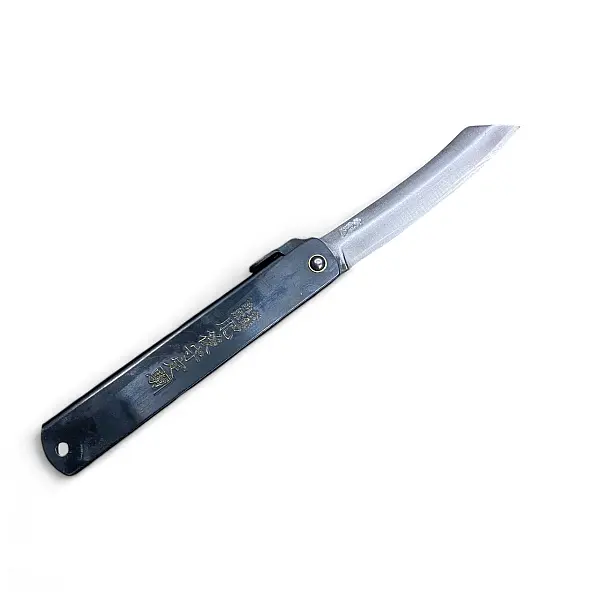 HIGONOKAMI 肥後守 HIGO-9B 夾鋼黑色折刀