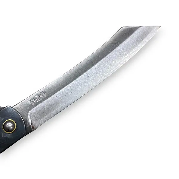 HIGONOKAMI 肥後守 HIGO-9B 夾鋼黑色折刀-0