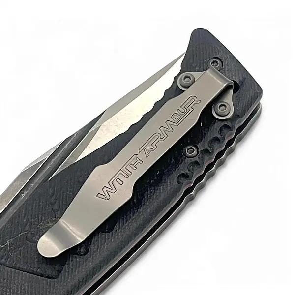 Witharmour TORPEDO 黑G10柄石洗刃折刀-0