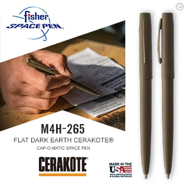 Fisher CERAKOTE® 深大地色按壓式太空筆