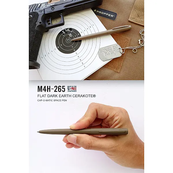 Fisher CERAKOTE® 深大地色按壓式太空筆 <單一特價>-0