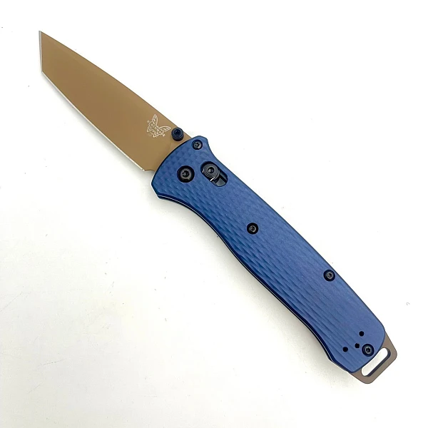 Benchmade BAILOUT® 537FE-02 灰藍鋁柄沙色平刃折刀/M4鋼