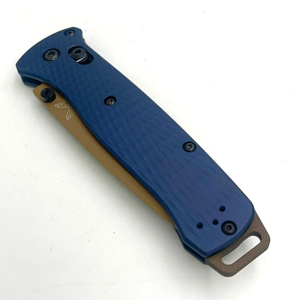 Benchmade BAILOUT® 537FE-02 灰藍鋁柄沙色平刃折刀/M4鋼-0