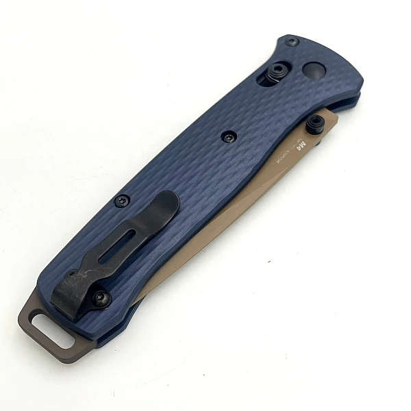 Benchmade BAILOUT® 537FE-02 灰藍鋁柄沙色平刃折刀/M4鋼-0