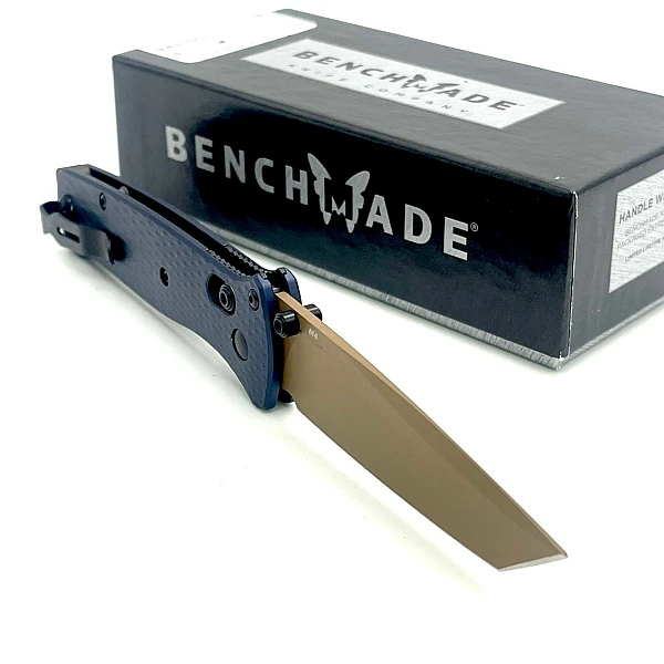 Benchmade BAILOUT® 537FE-02 灰藍鋁柄沙色平刃折刀/M4鋼-0