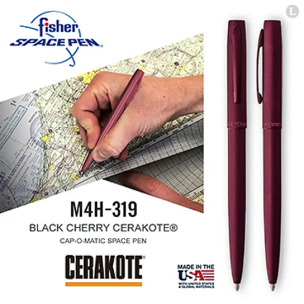 Fisher CERAKOTE® 黑莓色按壓式太空筆