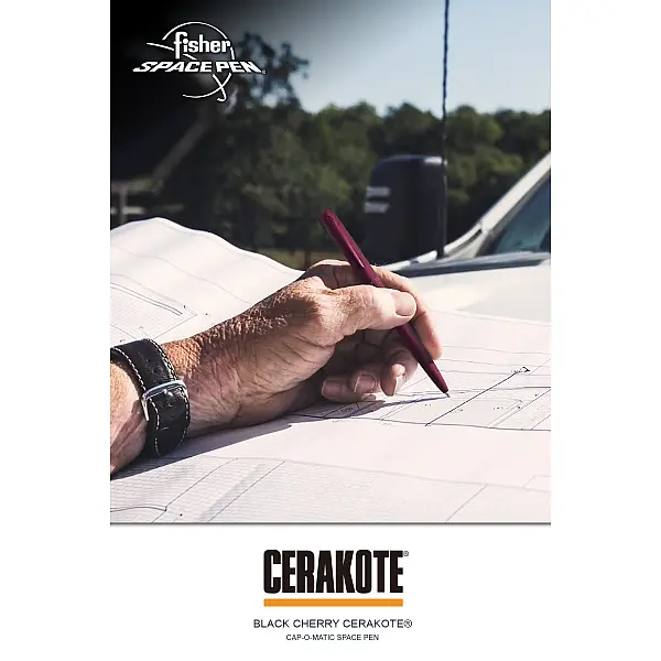 Fisher CERAKOTE® 黑莓色按壓式太空筆 <單一特價>-0