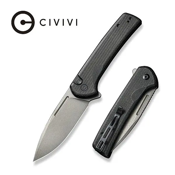 CIVIVI Conspirator 黑電木柄按鈕鎖折刀/Nitro-V鋼