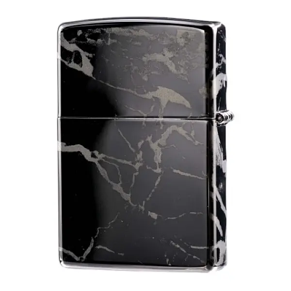 Zippo 90週年黑冰大理石紋打火機-贈大油 <不二價>-0