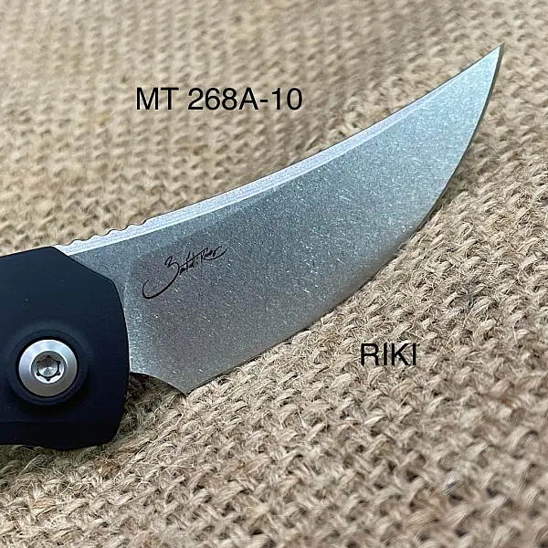 Microtech & Bastinelli 聯名版 黑鋁柄石洗側彈刀 <單一特價>-0