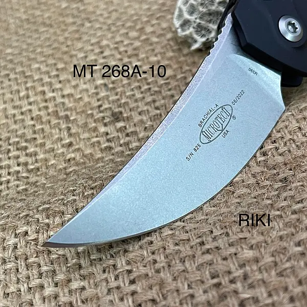 Microtech & Bastinelli 聯名版 黑鋁柄石洗側彈刀 <單一特價>-0