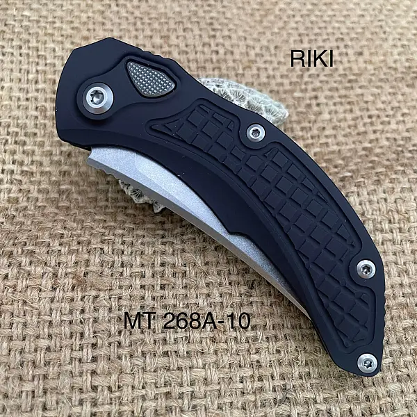 Microtech & Bastinelli 聯名版 黑鋁柄石洗側彈刀 <單一特價>-0
