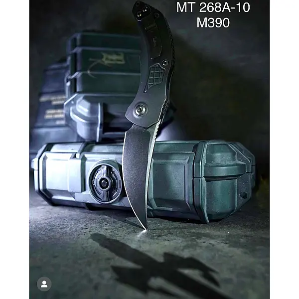 Microtech & Bastinelli 聯名版 黑鋁柄石洗側彈刀 <單一特價>-0