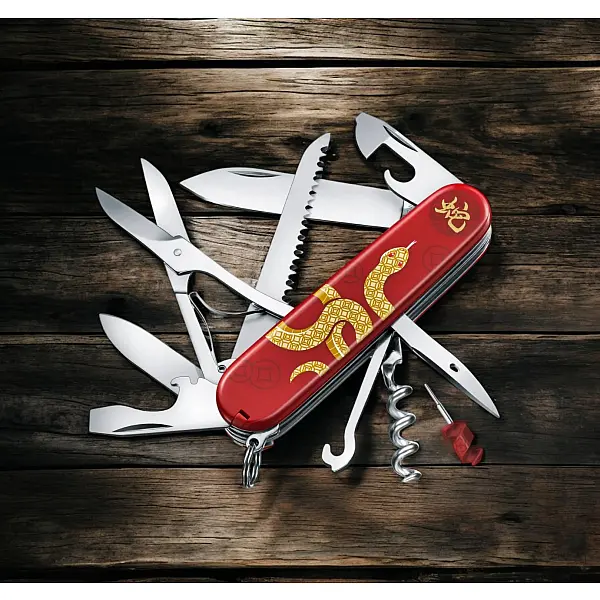 Victorinox 2025蛇年生肖紀念刀 91mm/16用瑞士刀-全球限量 1.3714.E14-0