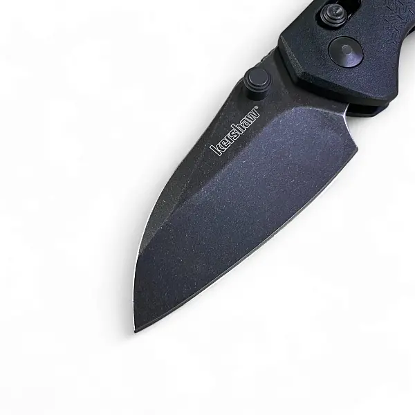 Kershaw CRAZE 黑石洗刃黑柄小折刀 8Cr鋼 DuraLock軸承鎖-0