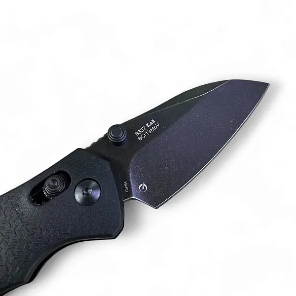 Kershaw CRAZE 黑石洗刃黑柄小折刀 8Cr鋼 DuraLock軸承鎖-0