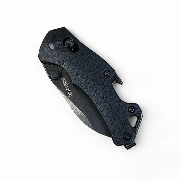 Kershaw CRAZE 黑石洗刃黑柄小折刀 8Cr鋼 DuraLock軸承鎖-0