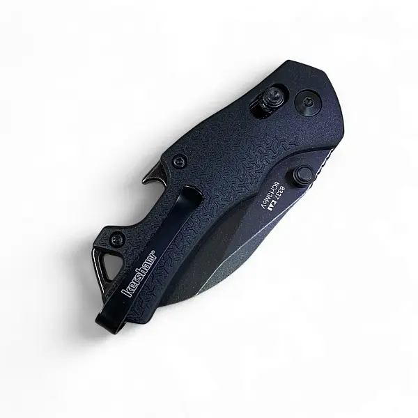 Kershaw CRAZE 黑石洗刃黑柄小折刀 8Cr鋼 DuraLock軸承鎖-0