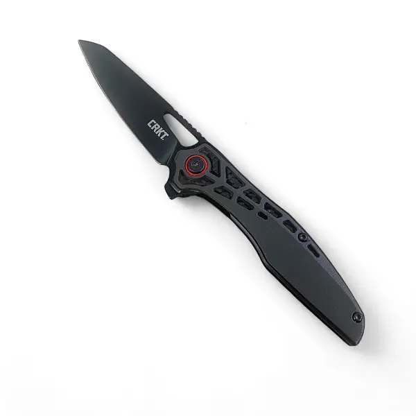 CRKT Thero 設計師聯名版 黑G10柄鑲碳纖黑刃折刀