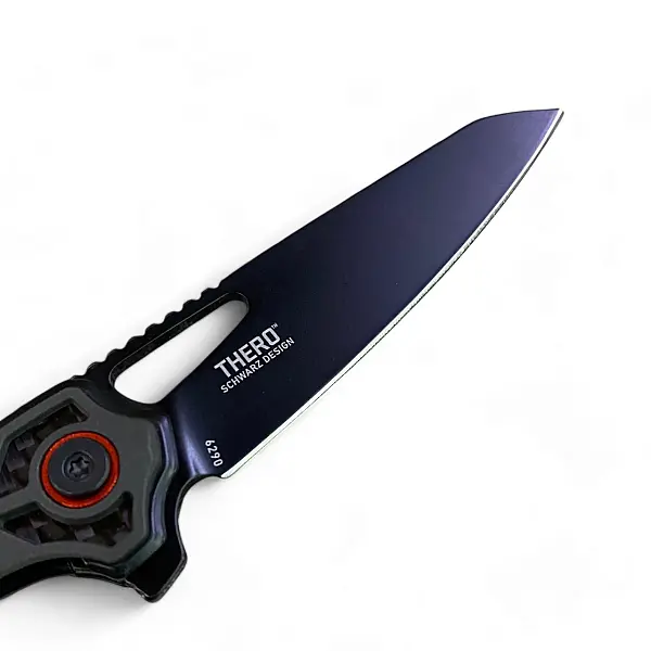 CRKT Thero 設計師聯名版 黑G10柄鑲碳纖黑刃折刀 <單一特價>-0