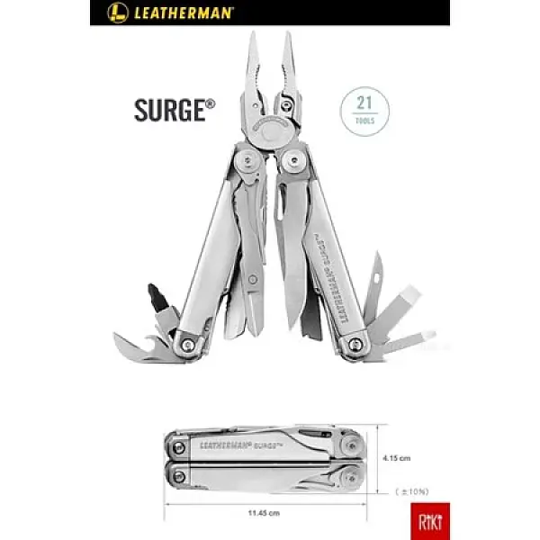 Leatherman Surge 多功能工具鉗-銀色/附黑尼龍套-0