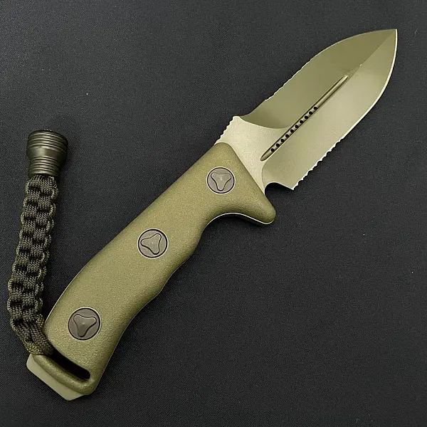 Microtech Crosshair 十字線攻擊格鬥刀-軍綠色半齒刃(無盒) <單一特價>-0