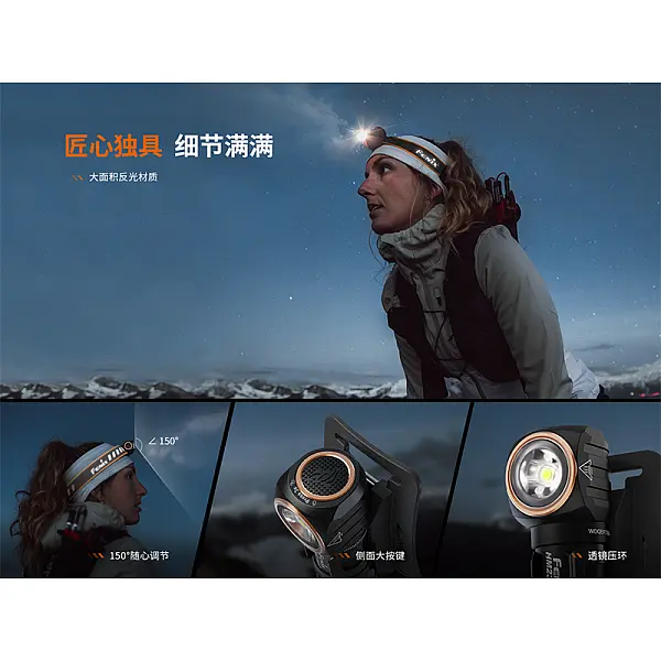 Fenix HM23 V2.0高可靠多用途輕便頭燈 300流明 AA電池-0