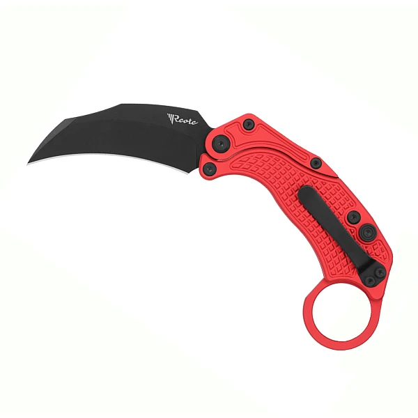 Reate EXO-K-G Exoskeleton 重力刀 紅鋁柄/黑刃/附訓練刀<單一特價>-0