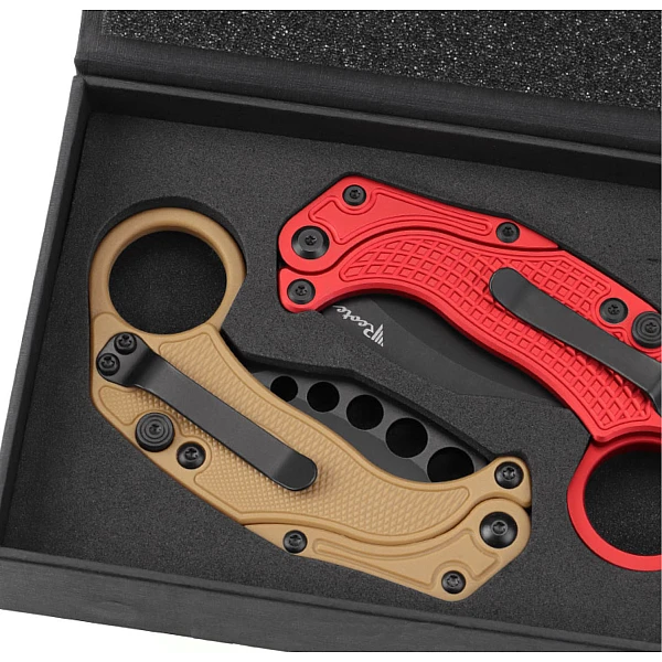 Reate EXO-K-G Exoskeleton 重力刀 紅鋁柄/黑刃/附訓練刀<單一特價>-0