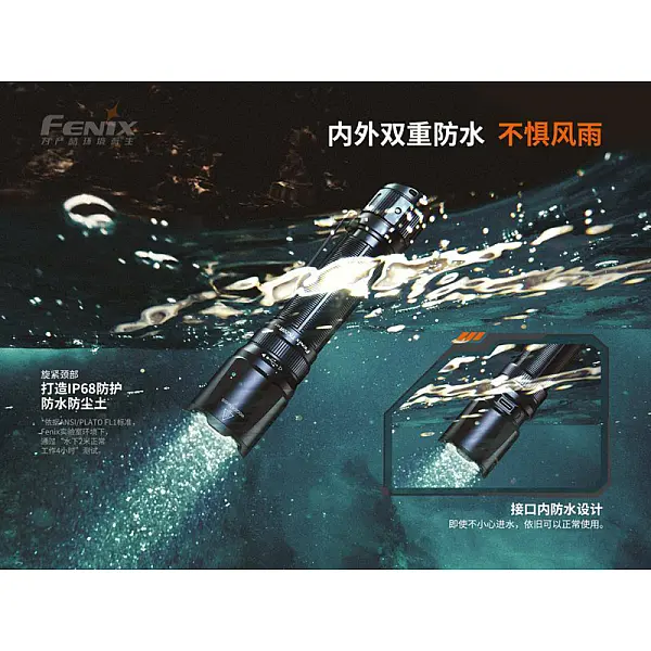 FENIX TK20R V2.0 充電式雙尾按戰術手電筒 3000流明 Type-C直充-0