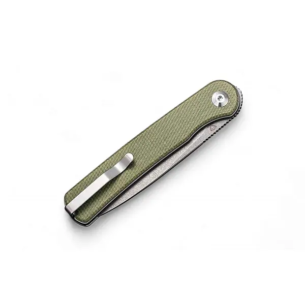 Civivi Stylum 銀刃綠電木柄不鏽鋼折刀-0
