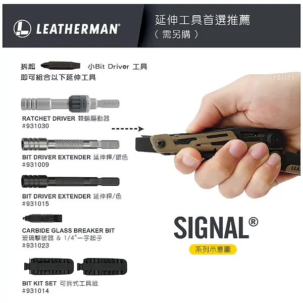 Leatherman SIGNAL 工具鉗-狼棕色/附尼龍套 <特價品>-0